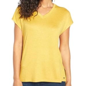 🆕Orvis Ladies' V-Neck Tunic Knit Top, Mustard Medium